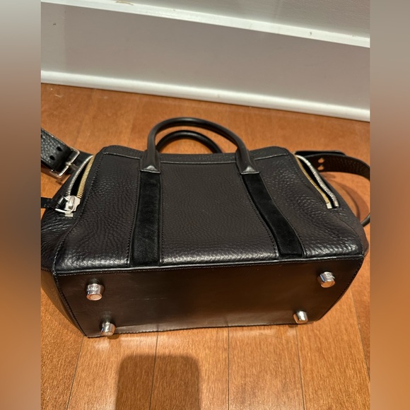 Mackage Black leather and suede handbag - Picture 1 of 8